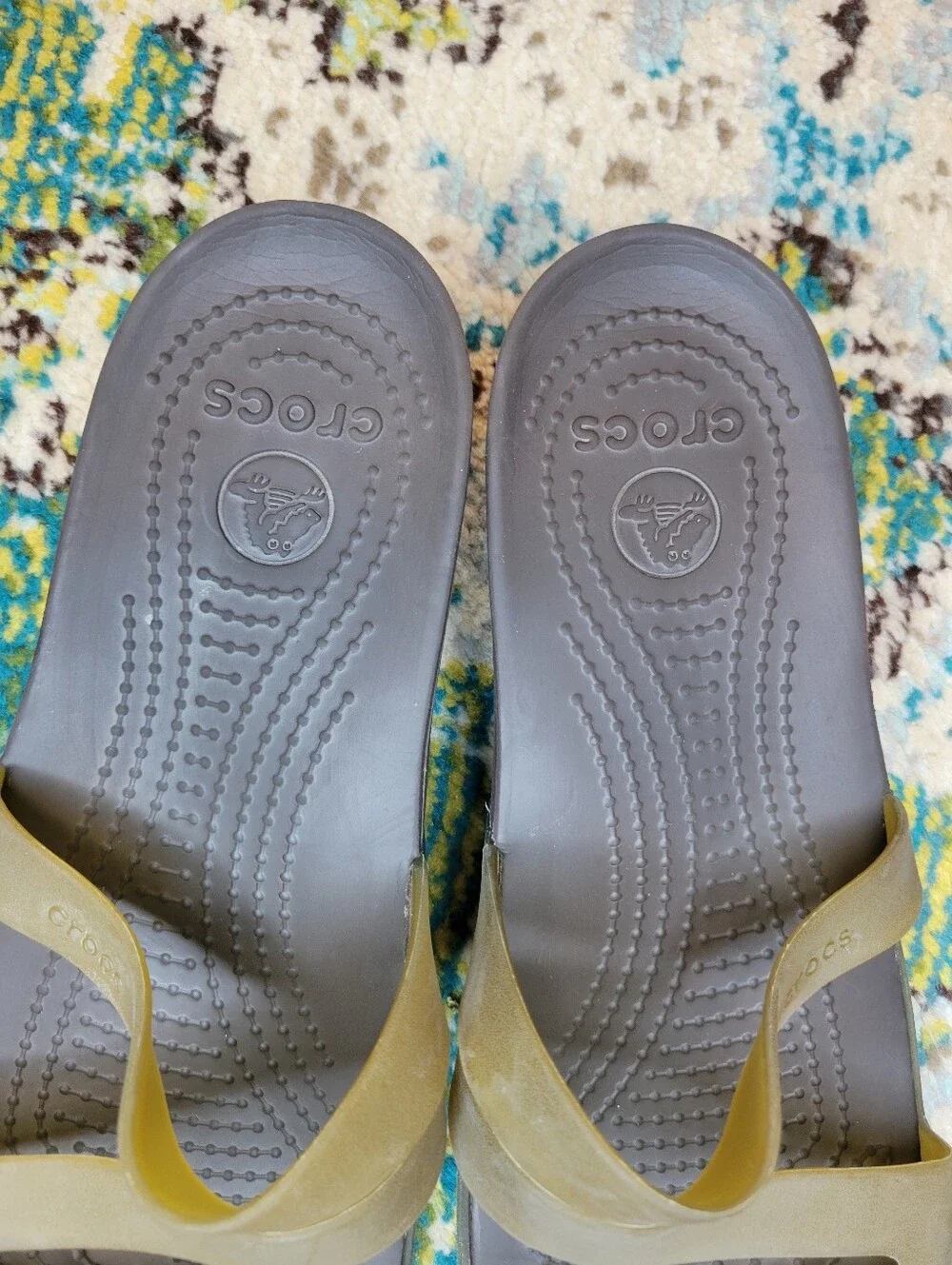 CROCS Carliana Strappy Comfortable Wedge Sandals, Size Womens 10